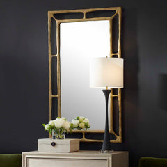 Felix Brass Rectangle Mirror - Ornate Home