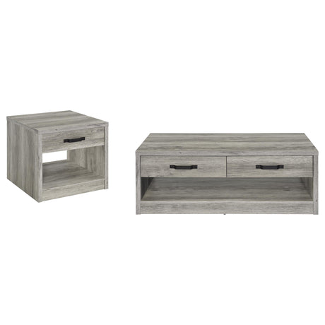 Felix Grey Driftwood 2-piece Coffee and End Table Set - Ornate Home