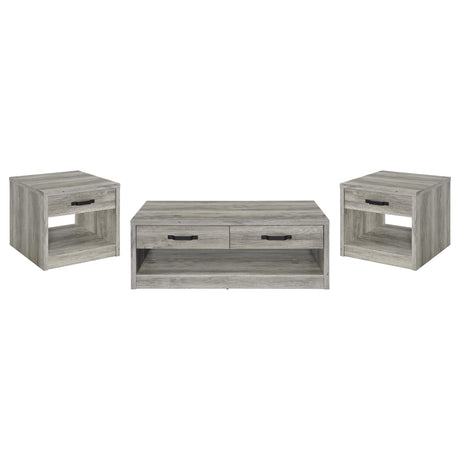 Felix Grey Driftwood 3-piece Coffee and End Table Set - Ornate Home