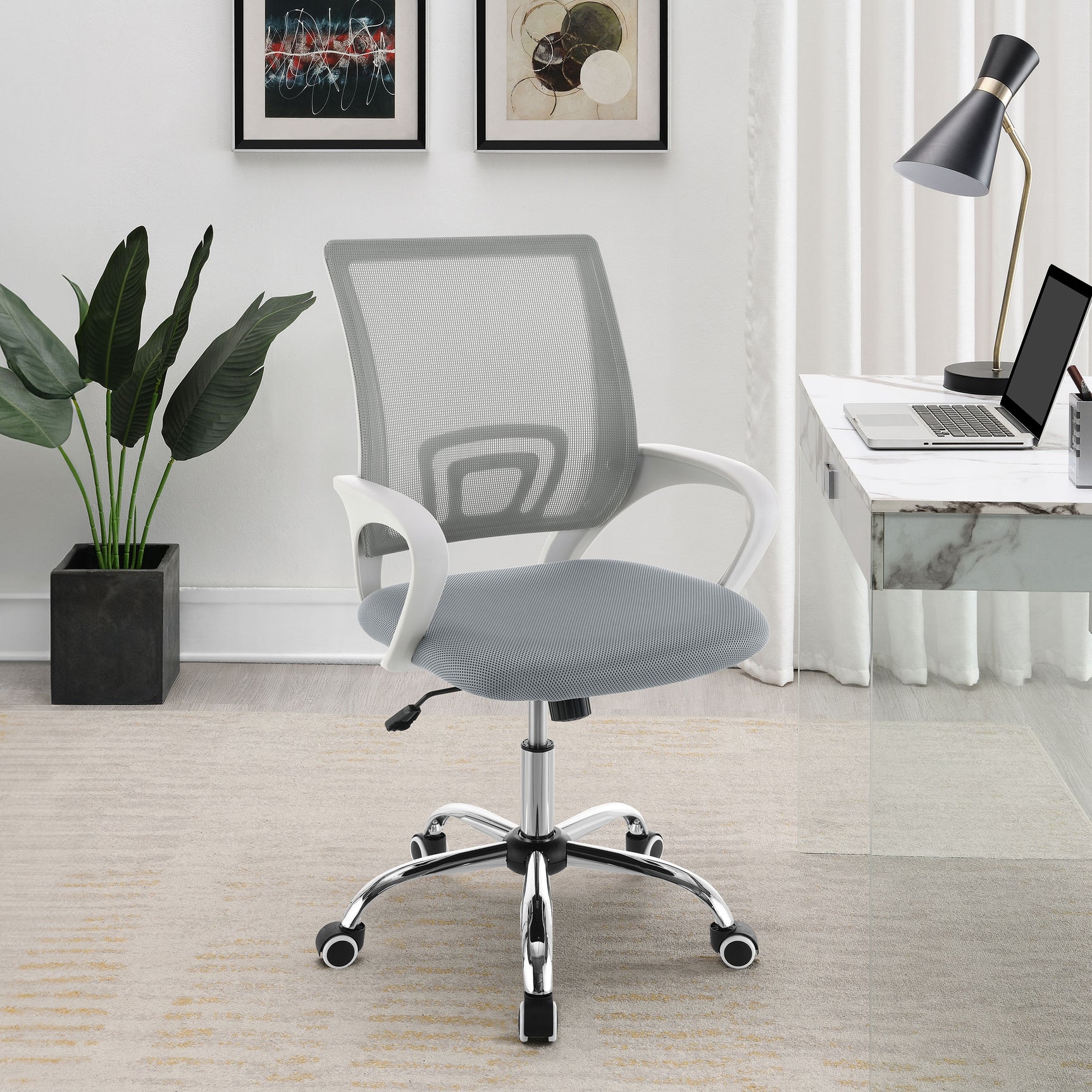 Felton Light Grey Office Chair - Ornate Home