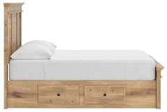 Fenderport Tan Full Panel Storage Bed with Panel Footboard and Under Bed Storage - Ornate Home