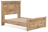 Fenderport Tan Full Panel Storage Bed with Storage Footboard (Online Special Price) - Ornate Home