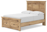 Fenderport Tan Full Panel Storage Bed with Storage Footboard (Online Special Price) - Ornate Home