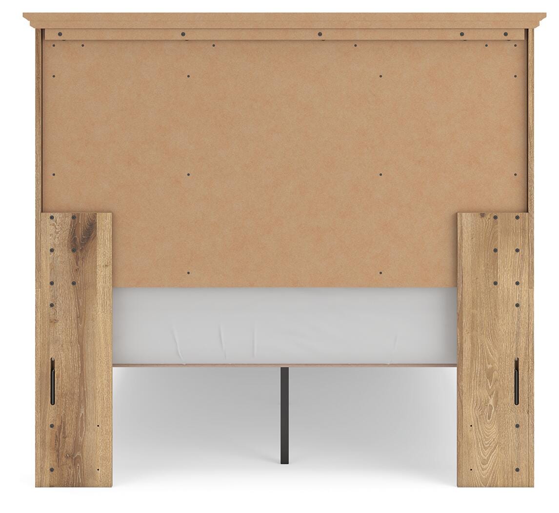 Fenderport Tan Full Panel Storage Bed with Storage Footboard (Online Special Price) - Ornate Home