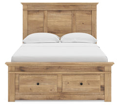 Fenderport Tan Full Panel Storage Bed with Storage Footboard and Under Bed Storage - Ornate Home