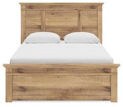 Fenderport Tan Queen Panel Storage Bed with Panel Footboard and Under Bed Storage - Ornate Home
