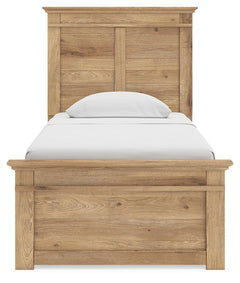Fenderport Tan Twin Panel Storage Bed with Panel Footboard and 2 Under Bed Storage Units - Ornate Home