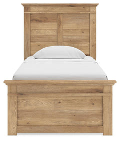 Fenderport Tan Twin Panel Storage Bed with Panel Footboard and Under Bed Storage - Ornate Home