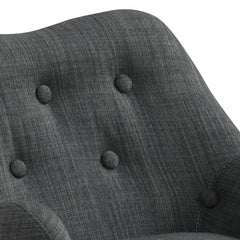 Fenix Gray 19.5"W Linen Kids Chair - Ornate Home