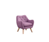 Fenix Pink 19.5"W Linen Kids Chair - Ornate Home