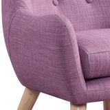Fenix Pink 19.5"W Linen Kids Chair - Ornate Home
