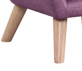 Fenix Pink 19.5"W Linen Kids Chair - Ornate Home