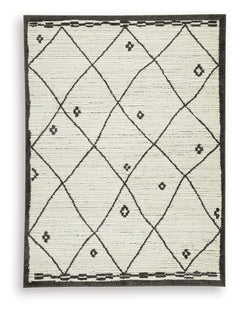 Fenriston Cream/Black Large Rug - Ornate Home