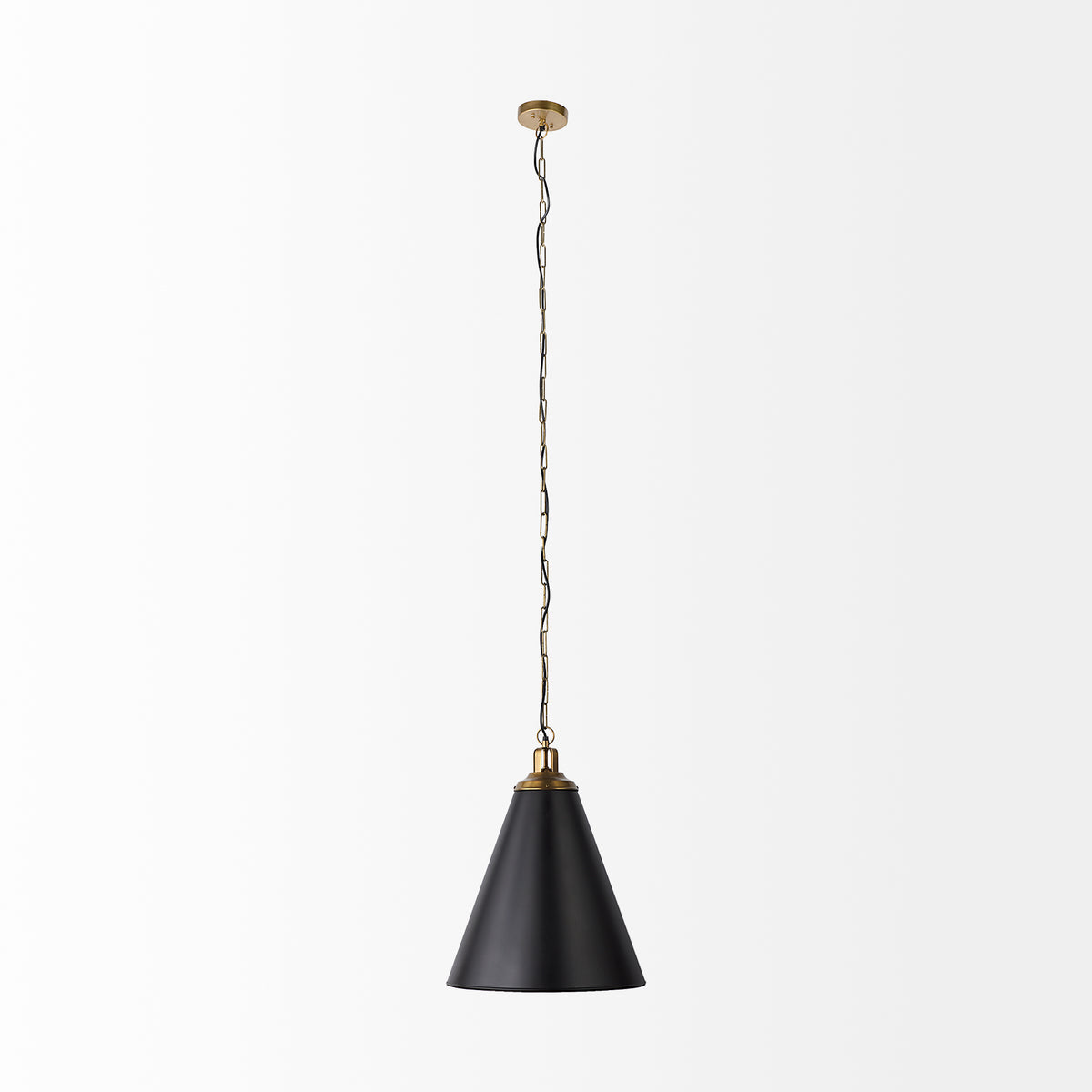 Fenton Black/Antiqued Gold Pendant Light - Ornate Home