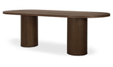 Fenwick Dark Brown Oval Dining Table - Ornate Home