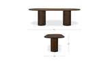 Fenwick Dark Brown Oval Dining Table - Ornate Home