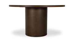 Fenwick Dark Brown Round Dining Table - Ornate Home