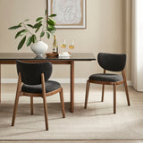 Fenwick Ebony Fabric Dining Chairs (Set of 2) - Ornate Home