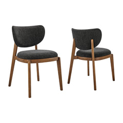 Fenwick Ebony Fabric Dining Chairs (Set of 2) - Ornate Home