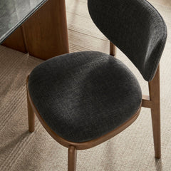 Fenwick Ebony Fabric Dining Chairs (Set of 2) - Ornate Home