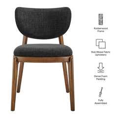 Fenwick Ebony Fabric Dining Chairs (Set of 2) - Ornate Home