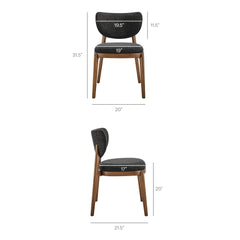 Fenwick Ebony Fabric Dining Chairs (Set of 2) - Ornate Home