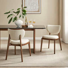 Fenwick Ecru Fabric Dining Chairs (Set of 2) - Ornate Home