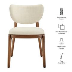 Fenwick Ecru Fabric Dining Chairs (Set of 2) - Ornate Home