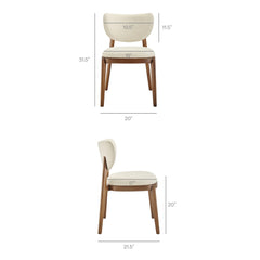 Fenwick Ecru Fabric Dining Chairs (Set of 2) - Ornate Home