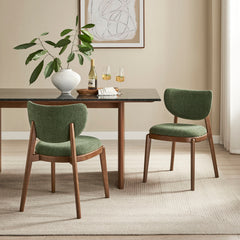Fenwick Foliage Fabric Dining Chairs (Set of 2) - Ornate Home