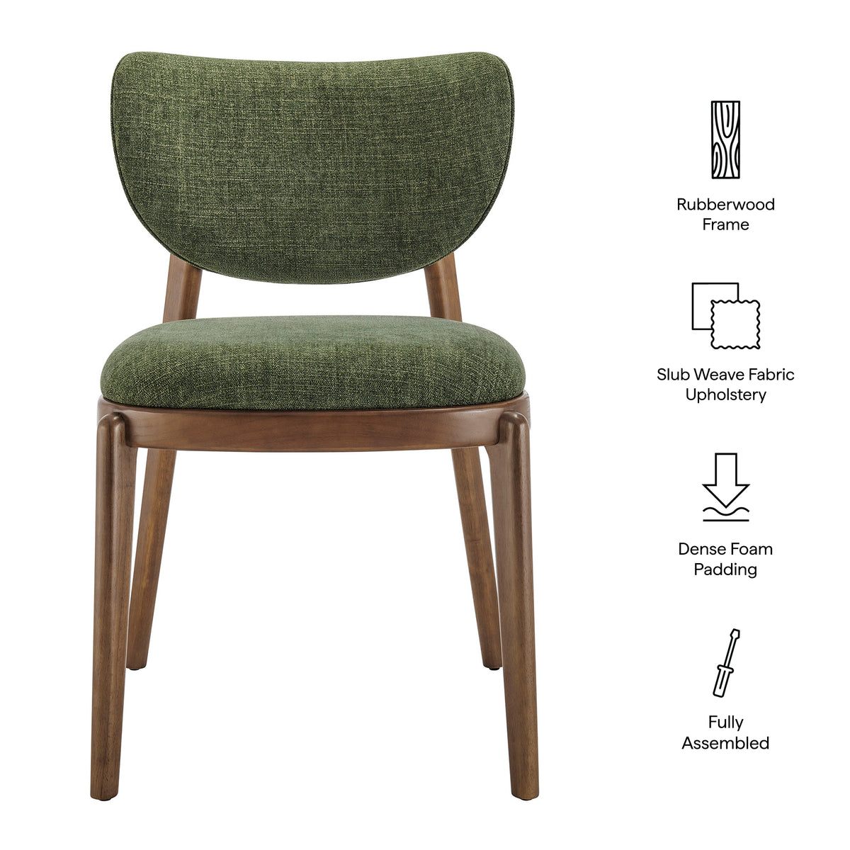 Fenwick Foliage Fabric Dining Chairs (Set of 2) - Ornate Home