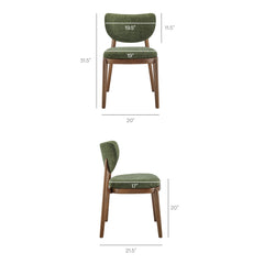 Fenwick Foliage Fabric Dining Chairs (Set of 2) - Ornate Home