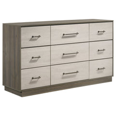 Fenwick Grey Oak/Almond 5-piece Queen Bedroom Set - Ornate Home