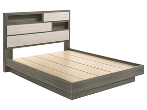 Fenwick Grey Oak/Almond California King Bookcase Bed - Ornate Home