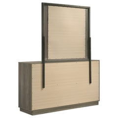 Fenwick Grey Oak/Almond Dresser and Mirror - Ornate Home