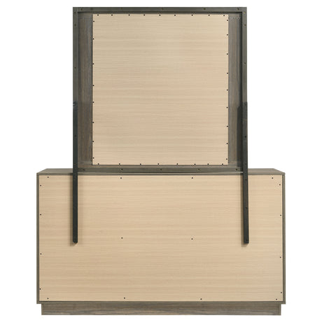 Fenwick Grey Oak/Almond Dresser and Mirror - Ornate Home