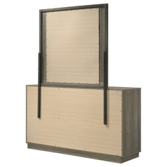 Fenwick Grey Oak/Almond Dresser and Mirror - Ornate Home