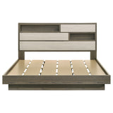 Fenwick Grey Oak/Almond Eastern King Bookcase Bed - Ornate Home