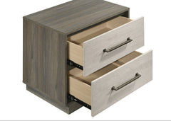 Fenwick Grey Oak/Almond Nightstand - Ornate Home