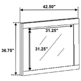 Fenwick Grey Oak  Dresser Mirror - Ornate Home