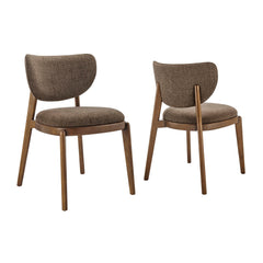 Fenwick Mocha Fabric Dining Chairs (Set of 2) - Ornate Home