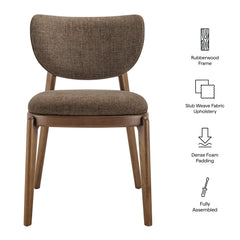 Fenwick Mocha Fabric Dining Chairs (Set of 2) - Ornate Home