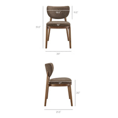 Fenwick Mocha Fabric Dining Chairs (Set of 2) - Ornate Home