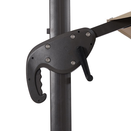 Fera Beige Round Umbrella w/Base - Ornate Home