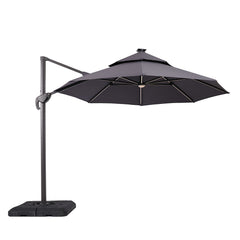 Fera Blue Round Umbrella w/Base - Ornate Home