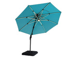 Fera Teal Round Umbrella - Ornate Home