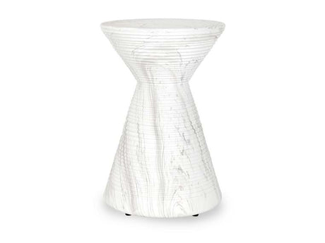 Fern White Outdoor Accent Table - Ornate Home
