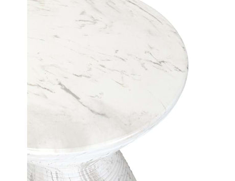 Fern White Outdoor Accent Table - Ornate Home