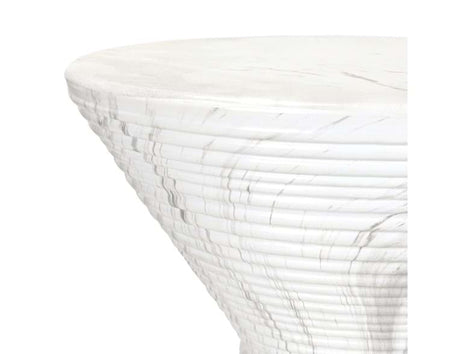 Fern White Outdoor Accent Table - Ornate Home