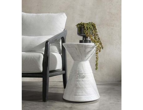 Fern White Outdoor Accent Table - Ornate Home